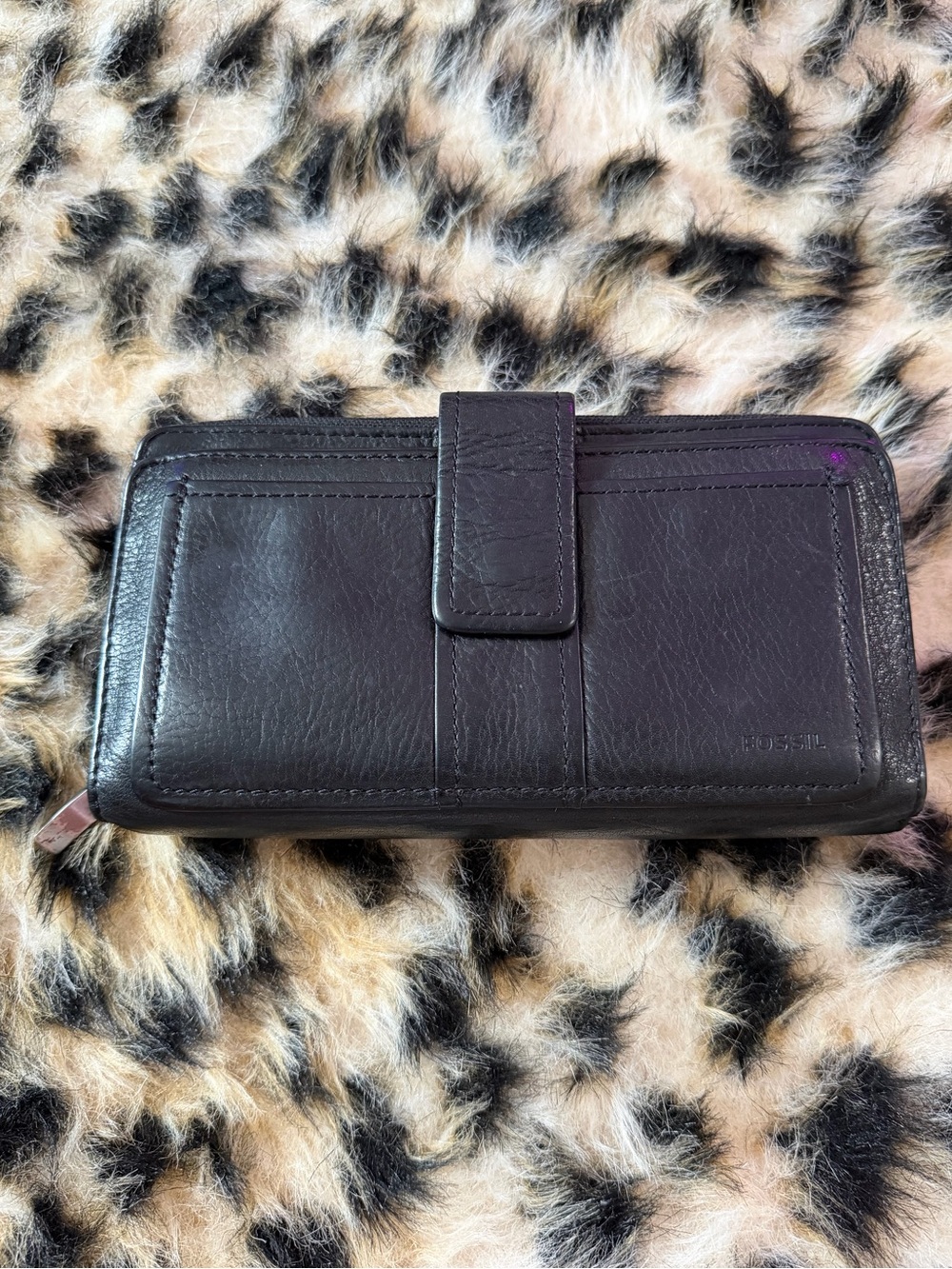 Fossil Black Leather Wallet!
